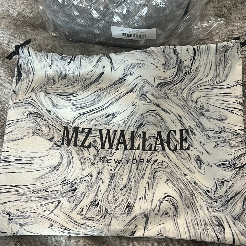 MZ Wallace Silver Quilted Shoulder Bag - Picture 2 of 2